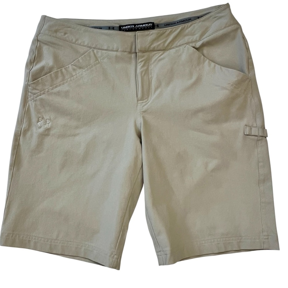 Under Armour Women’s Tan Golf Shorts Stretch Size 6